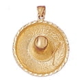 thumbnail image 1 of 14K Yellow Gold 3D Sombrero Pendant - 38 mm, 1 of 3