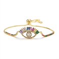 thumbnail image 3 of ZHAOCHENG pulseras estilo B chapadas en mal de ojo para mujer, pulsera hecha a mano, delicada, simple, ajustable, cadena deslizante, pulseras de mal de ojo, regalo de joyería, 3 of 4