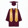 thumbnail image 2 of Child Grad Gowns Pre k Graduation Cap and Gown Kindergarten Red Graduation Cap and Gown Graduation Celebration Dress Outfit 3-4 Years, 2 of 7