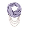 thumbnail image 2 of Utoimkio Vintage Ethnic Style Women's Scarf Crystal Bead Pendant Necklace Scarf Jewelry Accessory Soft Infinity Scarves for Women, 2 of 2