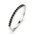 thumbnail image 2 of Petite shared prong black diamond moissanite 0.36ct 1.5mm round cut 10k White Gold wedding band, 2 of 4
