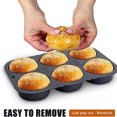 thumbnail image 4 of Hamburger Bun Molds Silicone Bread Maker Bun Pan with Holes, 4 Inch Mold Perforated Non-Stick Tray Tool Crispy Round Pan for Baking, 4 of 8
