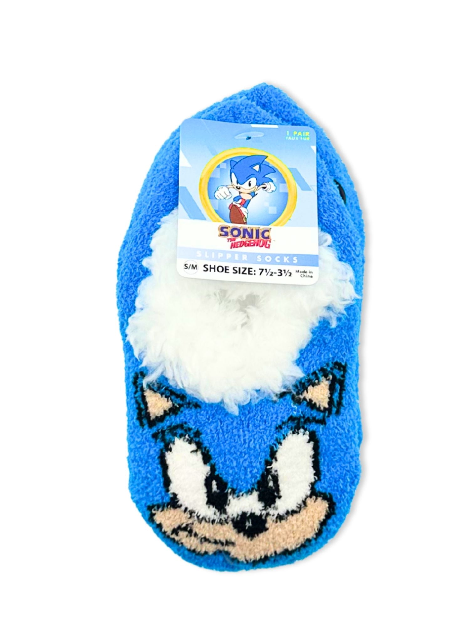 Sonic the Hedgehog Boys Slipper Socks, 1-Pack, Sizes S/M-M/L