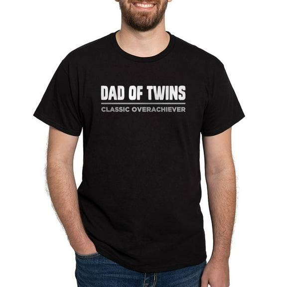 CafePress - DAD OF TWINS Classic Overachiever T Shirt - Men's Classic Graphic Cotton T-Shirt