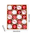 thumbnail image 3 of Christmas Ornaments 20 Pack 2.36 Inch Plastic Holiday Ball Decorations for Tree Wreath Red Green Mixed Color Set, 3 of 6