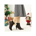 thumbnail image 6 of BLISSFUL STEP Women's Pointed Toe Heel Side Ankle Stiletto Boots, 6 of 8