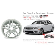 For Front Mercedes-Benz C-Class C250 C300 C350 2012-2014 OEM Design Wheel 17 17x7.5 Silver Single Replacement Rim