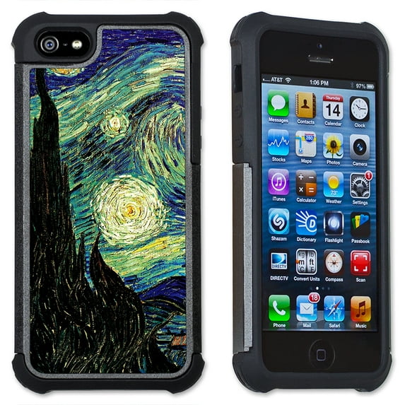 Apple iPhone 6 Plus / iPhone 6S Plus Cell Phone Case / Cover with Cushioned Corners - Van Gogh: Starry Night