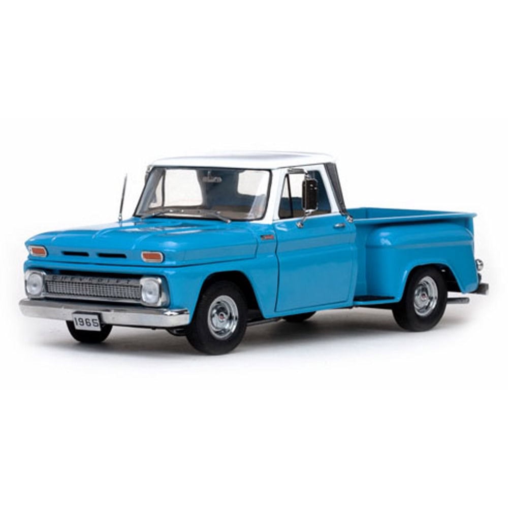 1965 Chevy C-10 Stepside Pickup Truck, Blue - Sun Star 1389 - 1/18 Scale Diecast Model Toy Car