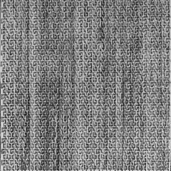 Ahgly Company Indoor Square Abstract Gray Modern Area Rugs, 3' Square