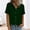 Green, variant on Womens Button Down Shirt with Bust Pocket Cotton Linen Short Sleeve Blouses Summer Casual Business Work Tops,XXL,Gray