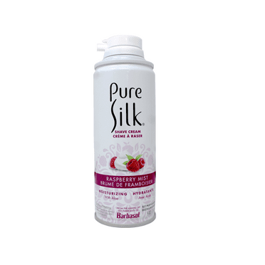 Pure Silk Spa Therapy Moisturizing Shave Cream For Women Raspberry Mist With Aloe Infusion, 5 Oz, 6 Pack