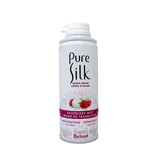 Pure Silk Shave Cream with Aloe, Raspberry Mist, 5 OZ - 2 Pack