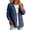 Dark Blue, variant on Women's Denim Style Jacket Button Front Cardigan with Patch Pockets Long Sleeves Relaxed Casual Fall Jackets