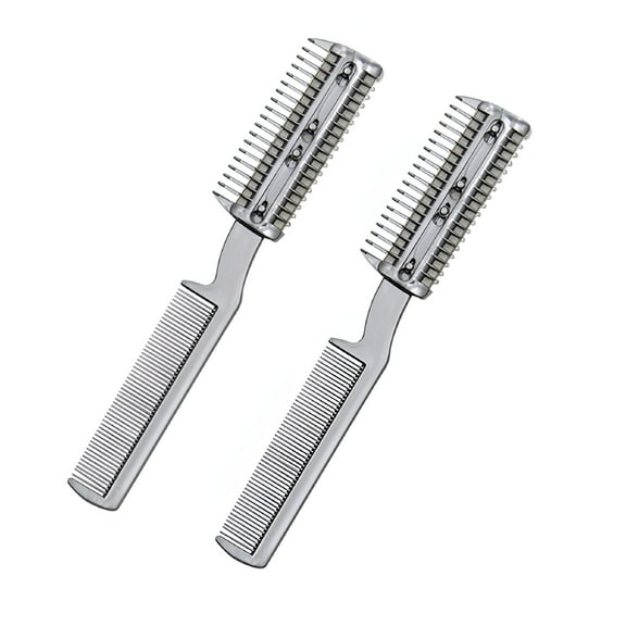 ACDANC 2Pcs Razor Comb for Dogs Pet Hair Shaper Razor Comb Hair Cutter Comb with Blades Double Sides Removal
