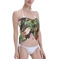 thumbnail image 4 of Bingfone Watercolor Tropical Flowers Women's Sarong Swimsuit Cover Ups Bathing Suit Coverups Chiffon Beach Wrap Skirts, 4 of 7