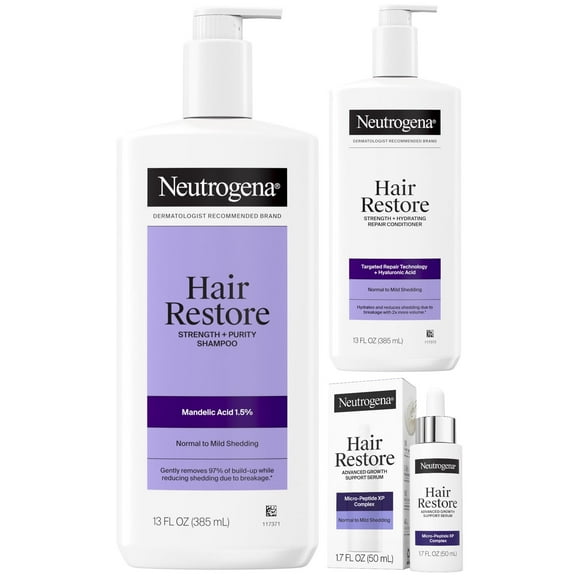 Neutrogena Hair Restore Shampoo, Conditioner & Serum Bundle