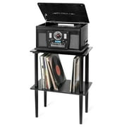 Victrola Wooden Vinyl Record Stand with Record Holder