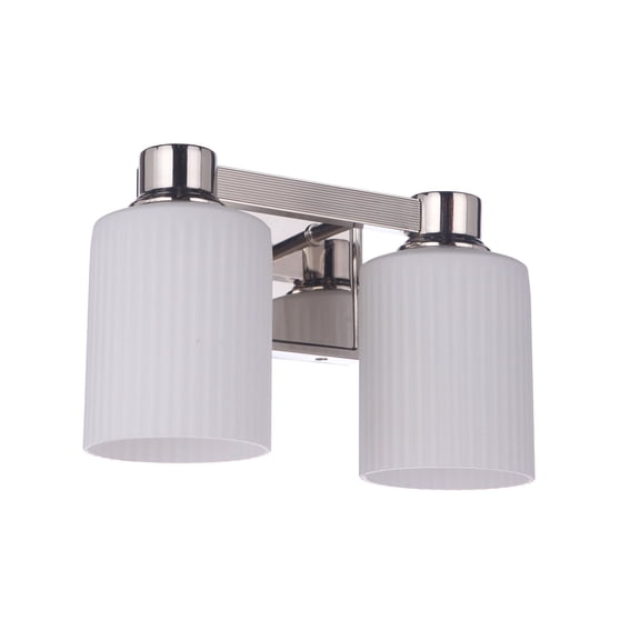 12912PLN2 Craftmade Lighting Bretton - 2 Light Bath Vanity In Traditional Style-8 Inches Tall and 12.4 Inches Wide-Polished Nickel Finish