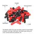 thumbnail image 4 of Unique Bargains 50pcs Rubber End Caps Cover Assortment 4mm Screw Thread Protector for Screw Bolt Black Red, 4 of 5