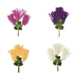 thumbnail image 3 of Kearding 12 piezas de vid de glicinia falsa, flores artificiales, de autoensamblaje, oficina, sala de estar, adornos de boda, rosa Type2 NO2, 3 of 6