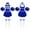 Royal Blue A, variant on iiniim Kids Girls Cheer Leader Dance Cheerleading Uniform Dress with Pom Pom Socks Party Red B 8