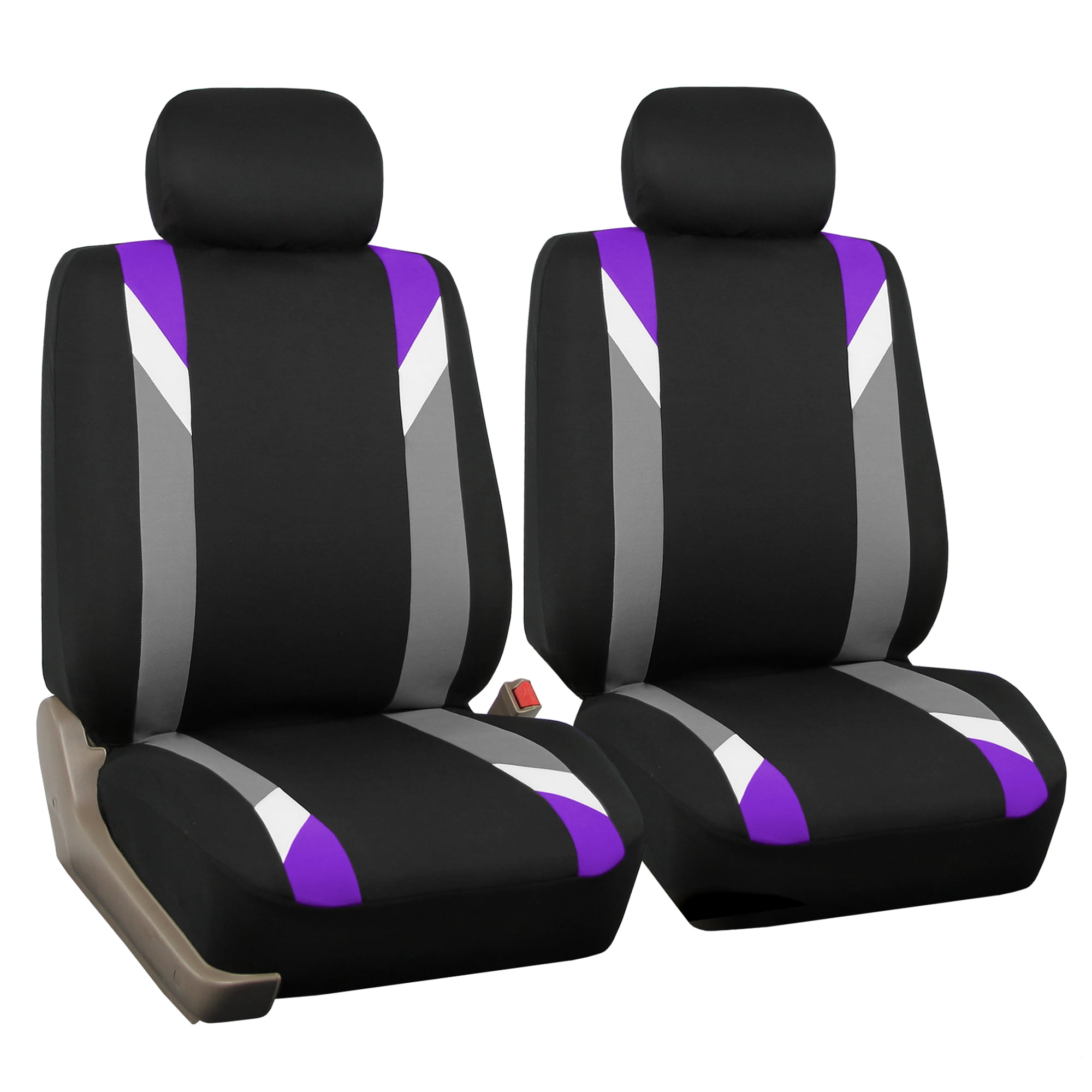 FH Group Car Seat Covers Front Set in Purple Cloth Car Seat Covers