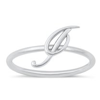 CHOOSE YOUR STYLE Wholesale Script "I" Ring 925 Sterling Silver Initial Letter Band Jewelry Female Size 7