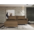 thumbnail image 1 of Sala Esquinera Modular El Bazar Store Montana Chocolate 170x155 cm, Tela Lino nacional. Love seat y taburete, 1 of 7