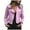 Pink, variant on Women's Lightweight Denim Jacket Long Sleeve Open Front Zipper Closure Cardigan Style Casual