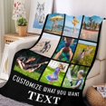 thumbnail image 4 of Dad Gifts Blanket Custom Blanket with Photos Text Personalized Best Dad Ever Pictures Collage Throw Blanket Customized Father's Day Birthday Gifts for Dad Father Papa, 4 of 6