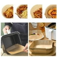 thumbnail image 4 of 50 Pcs Non-stick Disposable Air Fryer Liners Parchment Paper Oven Liners Rectangle Shape Design Baking Suppies Durable, 4 of 8