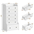 thumbnail image 2 of Afuhokles 6 Drawer Tall Dressers for Bedroom, White Chest of Drawers, Vertical Dressers, 2 of 8