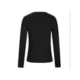 thumbnail image 3 of pstuiky Women's Long Sleeve Shirts for Women Knit Slim Fitted Crewneck Casual Basic Top Dressy T-Shirt for Fall Outfits Going out Tops, 3 of 7