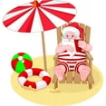 thumbnail image 2 of Santa Claus Relaxing Beach Wall Decal Mural by Wallmonkeys Vinyl Peel and Stick Graphic for Girls (36 in H x 34 in W), 2 of 4