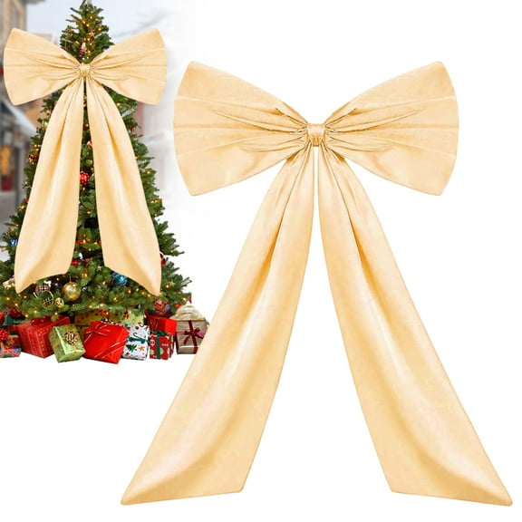 Large Christmas Tree Bow, Oversized Christmas Tree Topper, Giant Xmas Bows, Big Bows for Room Wall Backdrop, Hanging Decoration for Indoor Outdoor Wedding Birthday Party Decor
