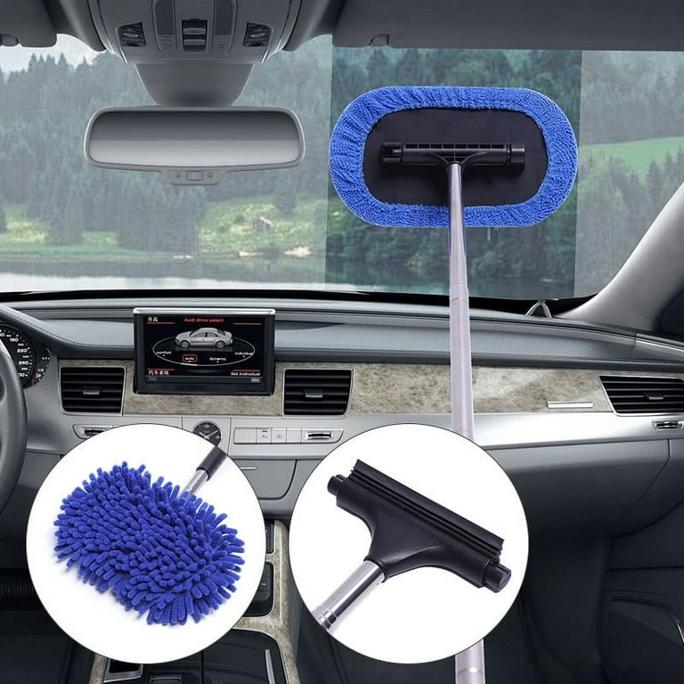 Rearview Mirror Wiper Car Window Squeegee Glass Cleaner Spatula