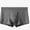 Dark Gray, variant on Babcutegg Mens Boxer Briefs Mesh See Through Ice Silk Cooling Mid Rise Solid Color Underwear Size XL