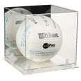 thumbnail image 1 of Deluxe Acrylic Volleyball Display Case with Mirror, White Risers and Clear Base (A027-WR), 1 of 1