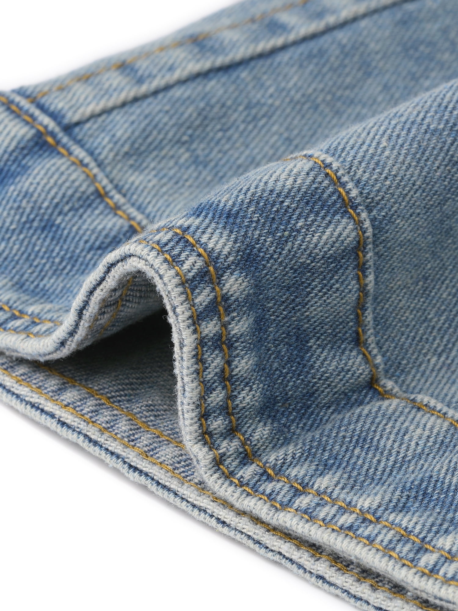 DARING DIVA Women's Crew Neck Button Down Sleeveless Jean Jacket Vest L Retro Blue