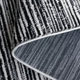 thumbnail image 6 of SAFAVIEH Mila Coretta Striped Polyester Area Rug, Black/Ivory, 4' x 6', 6 of 11