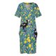 thumbnail image 3 of Vestido holgado de estilo coreano para mujer traje de gala con bolsillo diseño de Urraca australiana en el jardín verano, 3 of 6