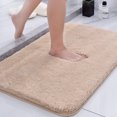 thumbnail image 2 of Dianli High Pile Carpet Floor Mat Absorbent Non-Slip Bath Rug Soft Thick Plush Bathroom Toilet Bedroom Entryway Door Foot Mat Washable Modern 60x40cm Gray Brown Beige Pink Blue Red, 2 of 7