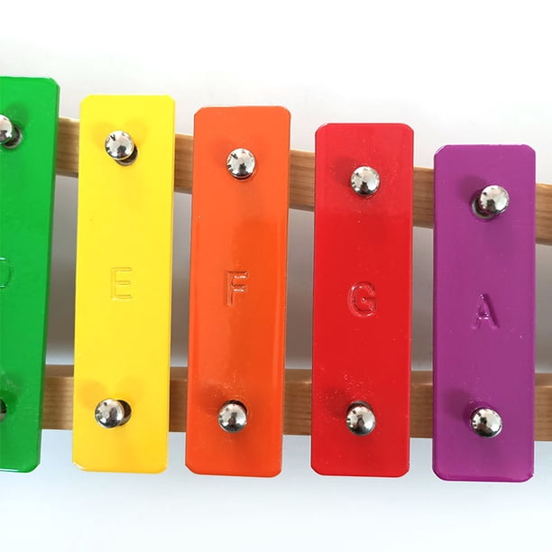 Arpa de metal de 8 tonos, instrumento de percusión para niños, iluminación musical, educación temprana para niños, instrumento musical, arpa de ocho tonos