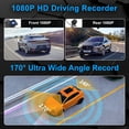 thumbnail image 2 of Car Rear View Mirror Camera, 5" Mirror Backup Camera, 1080P Dash Camera License Plate Rear Cam, Waterproof 150° Driving Recorder with Night Vision, G-Sensor, Parking Monitor, 2 of 9