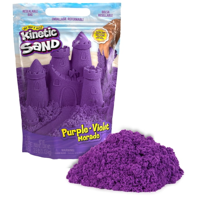 Play Sand Kinetic Sand Purple, 1,1 kg, para niños mayores de 3 años con bolsa