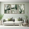thumbnail image 3 of FCCUYE 3 Piece Large Modern Abstract Canvas Framed Wall Art For Living Room, Green Black White Minimalist Wall Art Decor Posters Prints For Bedroom Office 12x16in, 3 of 6