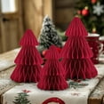 thumbnail image 3 of Dserfhy 3 Pcs Paper Christmas Tree 3D Honeycomb Tree Tabletop Centerpiece for Holiday Fireplace Mantel Table Decor, 3 of 8