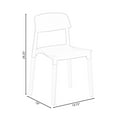 thumbnail image 7 of Modern Plastic Dining Chair Open Back with Beech Wood Legs, 7 of 7