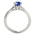 thumbnail image 4 of Mauli Jewels Rings for Women 0.85 Carat Diamond And Sapphire Ring 4-prong 14K White Gold, 4 of 7
